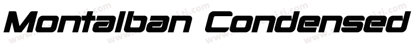 Montalban Condensed Italic字体转换